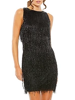 Beaded Fringe Body-Con Minidress