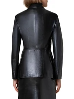 Whisper Metallic Leather Jacket
