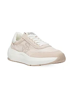 Glide Suede & Leather-Trimmed Platform Sneakers