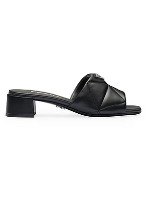 Quilted Nappa Leather Slides
