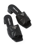 Quilted Nappa Leather Slides