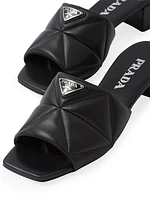 Quilted Nappa Leather Slides