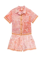 Little Girl's & Girl's Ottie Paisley Shorts