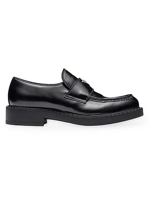 Brushed Leather Loafers