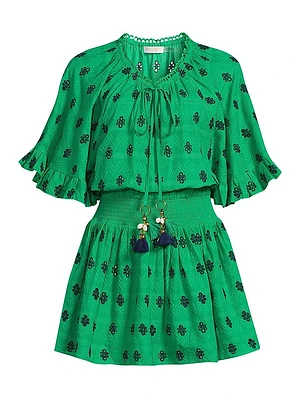 Tena Eyelet Minidress