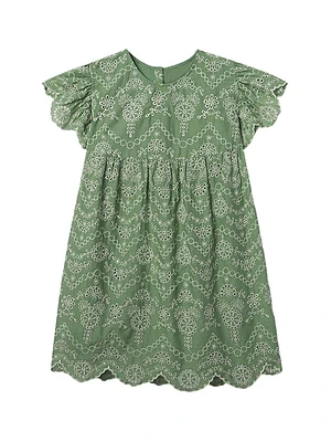 Baby Girl's, Little Girl's & Girl's Georgia Eyelet-Embroidered Cotton Dress