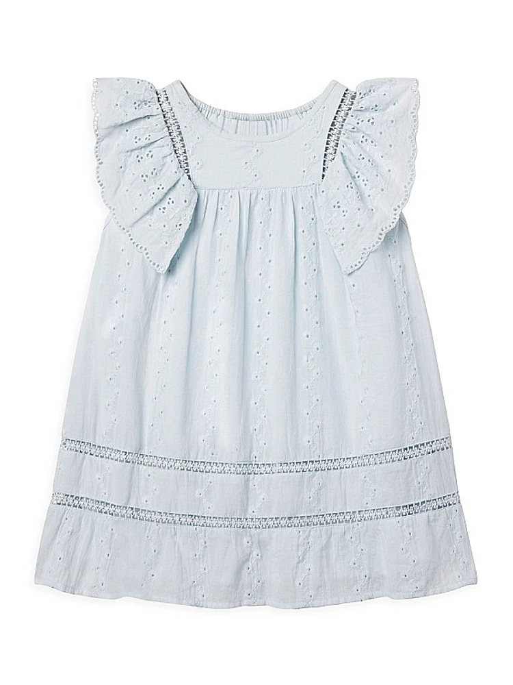 Little Girl's & Girl's Margaret Eyelet Cotton Dress
