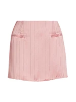 Tove Satin Pinstripe Miniskirt