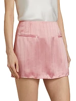 Tove Satin Pinstripe Miniskirt