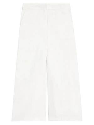 Terena Linen-Blend Wide Crop Pants
