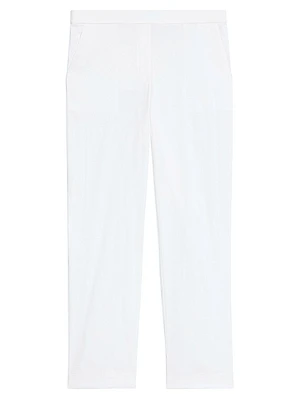 Linen-Blend Slim-Fit Pants