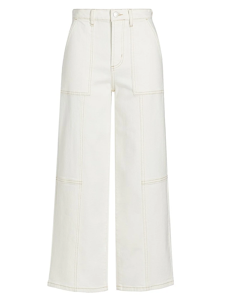 Getty Wide-Leg Ankle-Crop Jeans