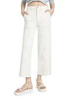 Getty Wide-Leg Ankle-Crop Jeans