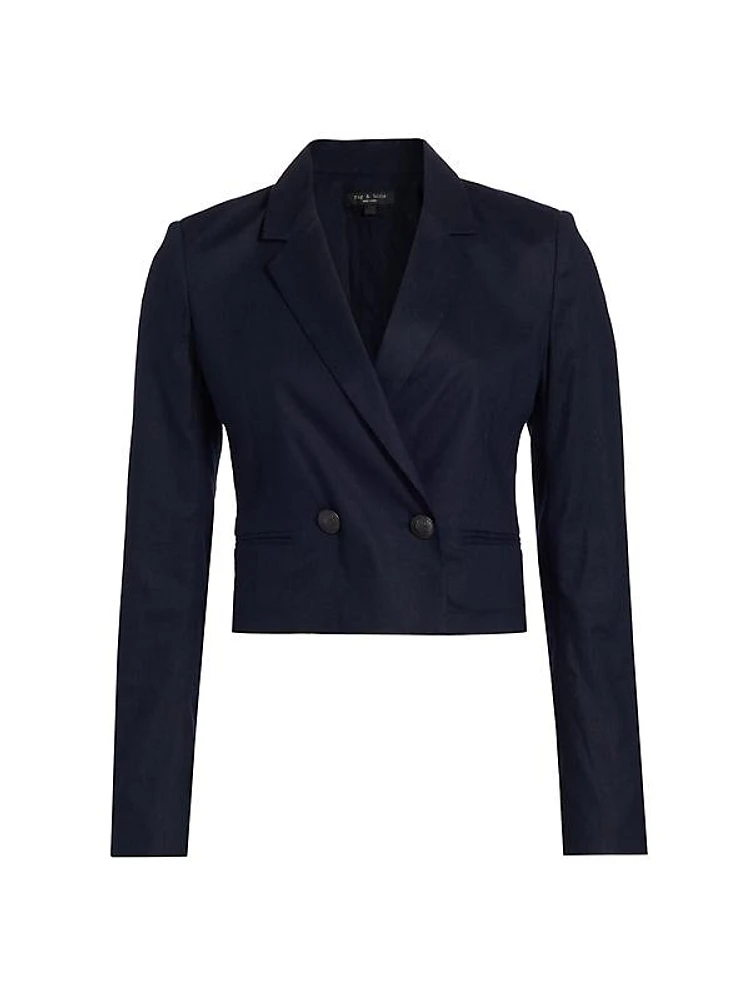 Josie Linen-Blend Blazer