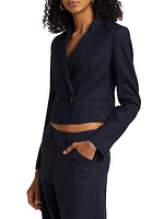 Josie Linen-Blend Blazer