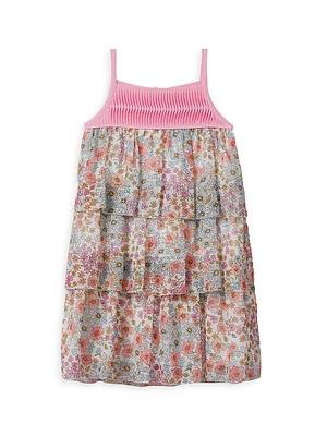 Little Girl's & Leela Jr. Floral Tiered Dress