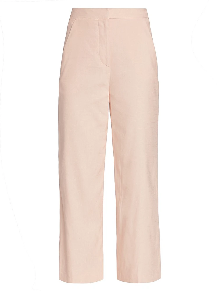 Brixton Linen-Blend Crop Pants