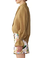 Flared-Cuff Blouse