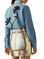 Floral Appliquè Cotton Shirt