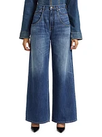 Tasca Mid-Rise Baggy Wide-Leg Jeans