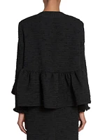 Tweed Crop Peplum Jacket