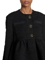 Tweed Crop Peplum Jacket