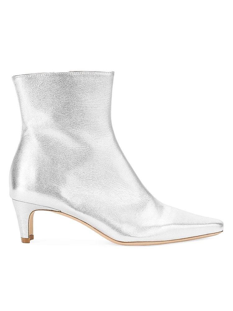Wally 55MM Metallic Leather Ankle Boots