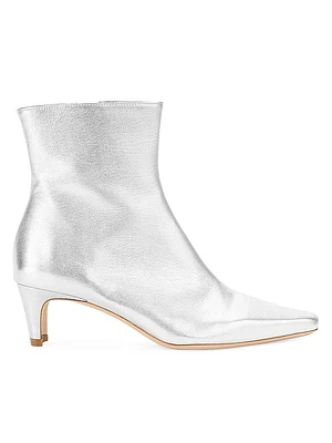 Wally 55MM Metallic Leather Ankle Boots