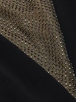 Crystal-Embellished Illusion Mesh Gown