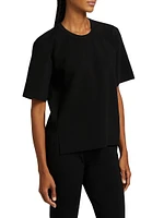 Compact Knit Short-Sleeve Top