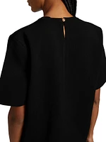 Compact Knit Short-Sleeve Top