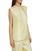 Feather Silk Sleeveless Top