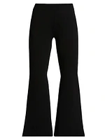 Compact Knit Kick-Flare Pants