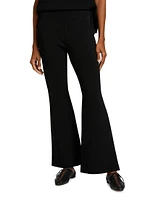 Compact Knit Kick-Flare Pants