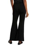 Compact Knit Kick-Flare Pants