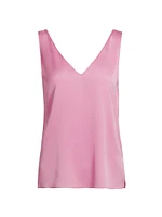 Sailor Stretch-Silk Sleeveless Blouse