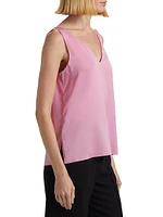 Sailor Stretch-Silk Sleeveless Blouse