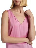 Sailor Stretch-Silk Sleeveless Blouse