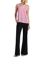 Sailor Stretch-Silk Sleeveless Blouse