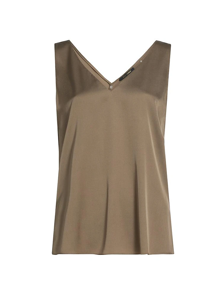 Sailor Stretch-Silk Sleeveless Blouse
