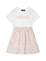 Little Girl's & Logo Barocco T-Shirt Dress