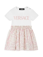 Baby Girl's Logo Barocco T-Shirt Dress
