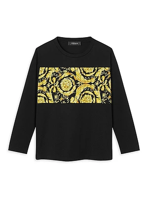 Little Boy's & Barocco Jersey Long-Sleeve T-Shirt