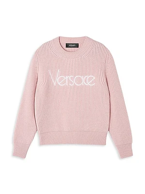 Little Girl's & 80s Embroidered Knit Sweater