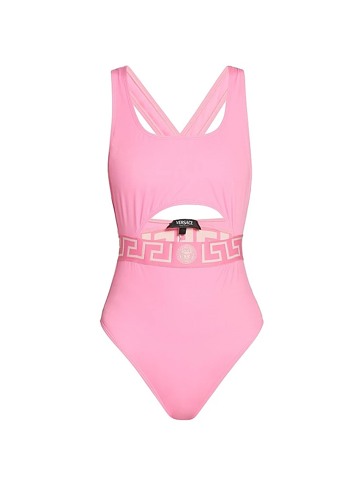 Greek Key Medusa One-Piece Swimsuit