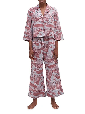 Jaguar Print Boxy Pajama Set