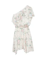 Robbie Floral Chain One-Shoulder Dress