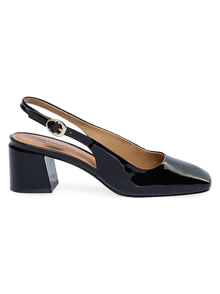 Alexia Patent Block Heels Sling