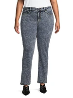 High-Rise Straight-Leg Jeans
