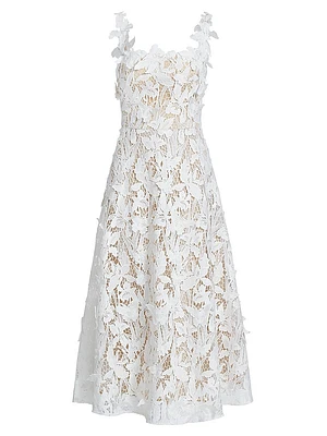 Guipure Lace A-Line Dress